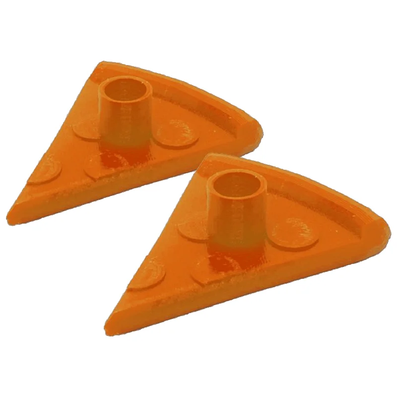 Snow Stompers Pizza Ski Pole Basket Orange